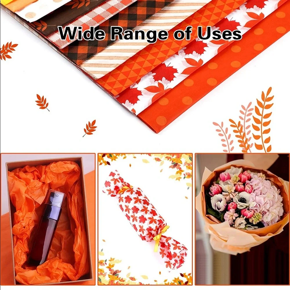 🍁100 sheets of Designer tissue 🍁14 x 20 inch